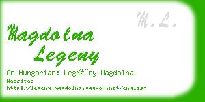 magdolna legeny business card